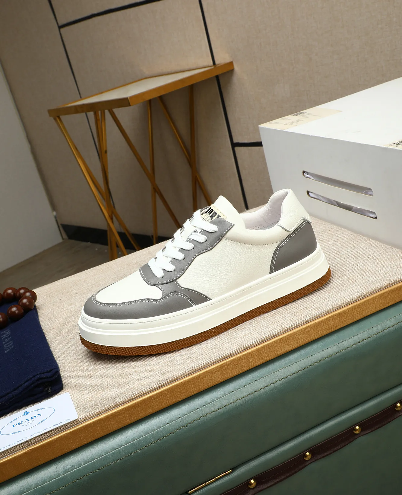 Men's men's shoes 💰440 high-end version. PRADA (Prada) men's casual style, compare the quality at the counter 🧚🏿♂️Imported cowhide fabric 🐎Water-dyed comfortable and soft cowhide lining for feet 🐂Genuine leather outsole with label 🎉 Size 38-44. Can be customized for 45💥🏆